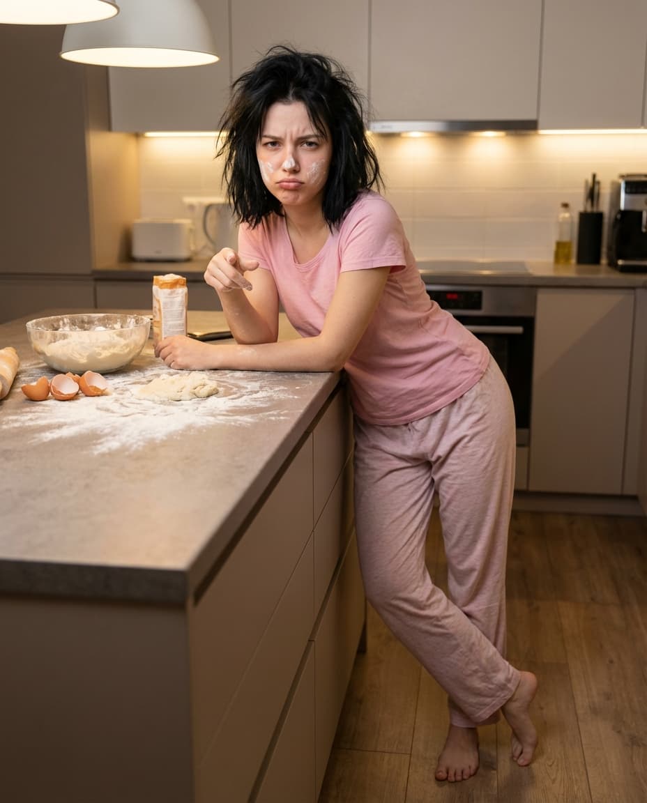 An ultra-realistic, candid indoor lifestyle portrait.